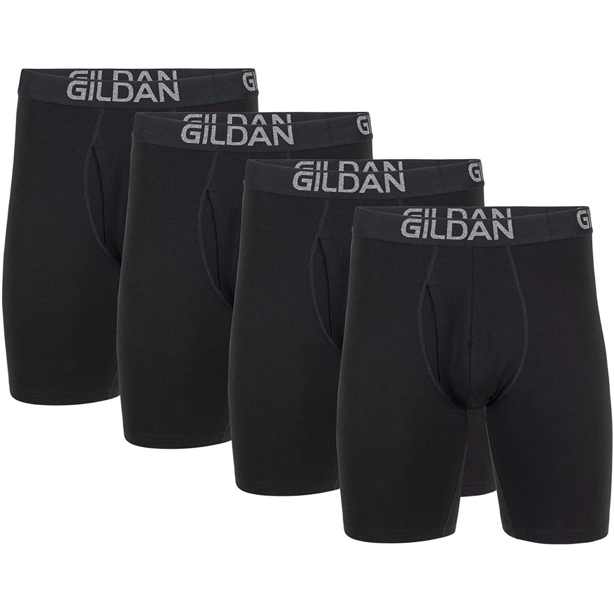 Gildan Men's Cotton Stretch Boxer Briefs 4-Pack