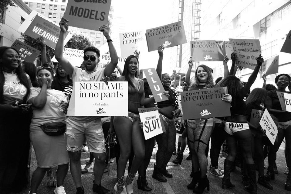 Protestors at the Amber Rose SlutWalk 2016 in Los Angeles, California. (Photo: Earl Gibson III/WireImage via Getty Images)