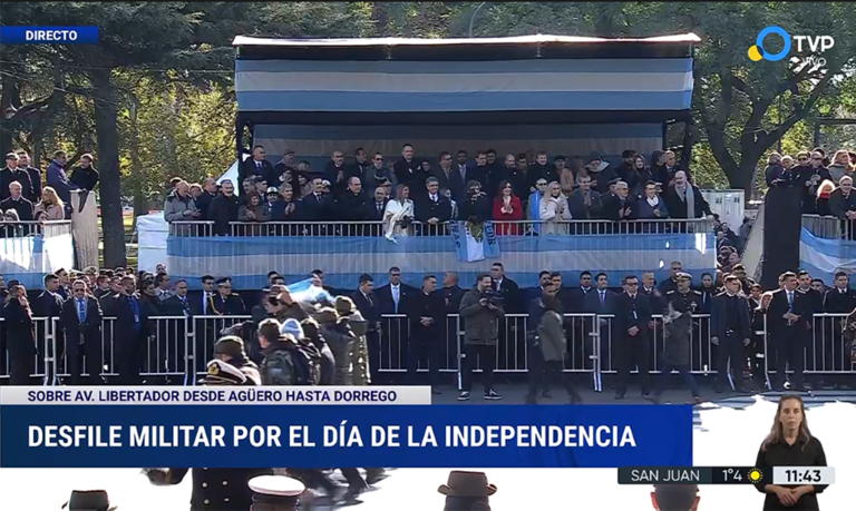 La cobertura del desfile del 9 de julio se caracterizó por su sobriedad