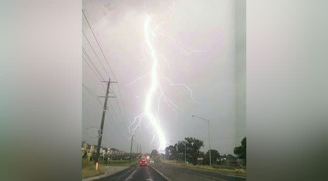 Thunderstorms lashed out at Wollert, north of the city. Source: Jessica Mascaro