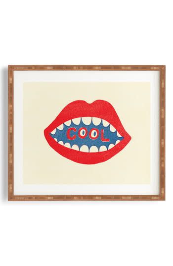 Cool Mouth Framed Wall Art