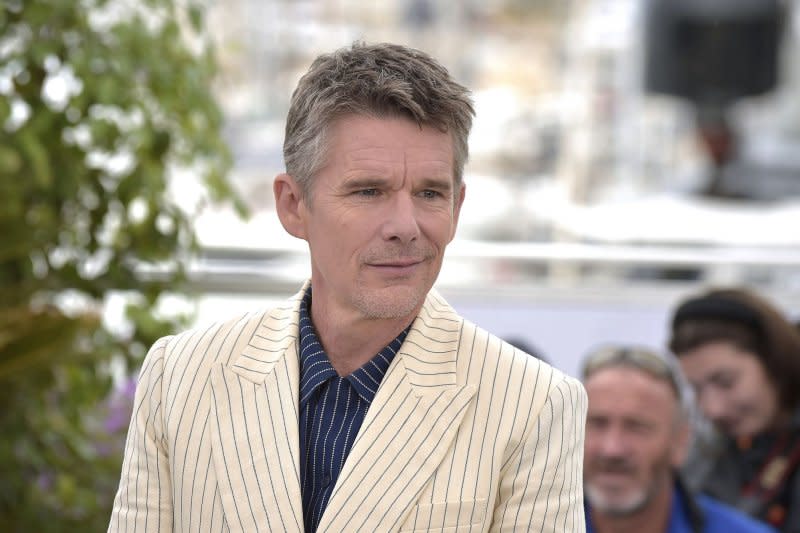 :Ethan Hawke attends the Cannes Film Festival photocall for "Strange Way of Life" in May. File Photo by Rocco Spaziani/UPI