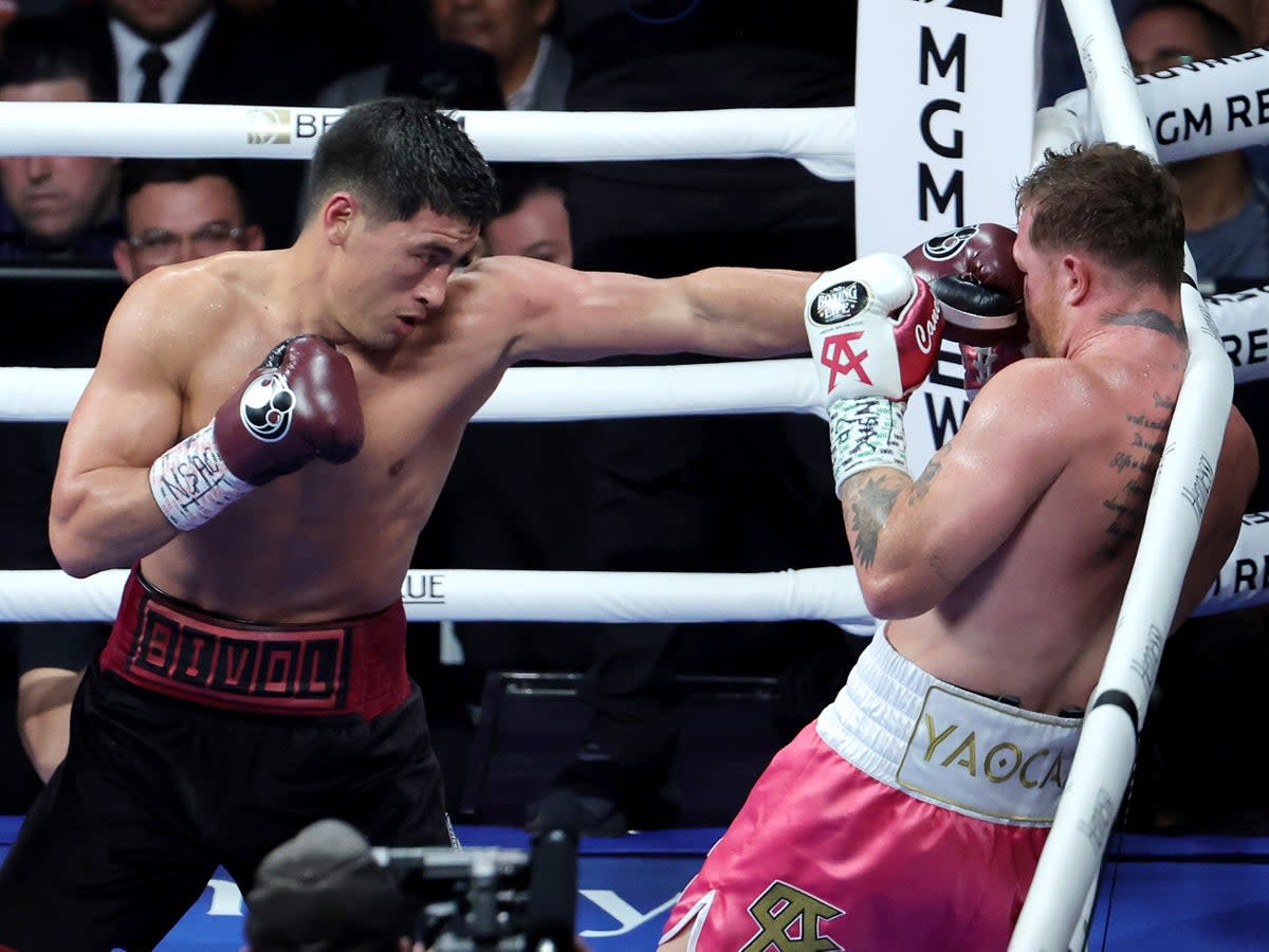 Dmitry Bivol thoroughly outboxed Canelo en route to a points win last May (Getty Images)