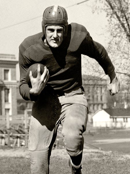 Elroy Hirsch played halfback at Wisconsin and then Michigan and returned to UW as athletic director.