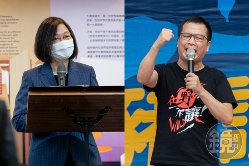 國民黨議員羅智強（右）日前酸總統蔡英文（左）向美國要疫苗是乞丐，昨日再嗆「要戰來戰」。（本刊資料照）