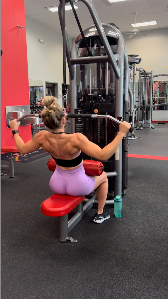 a woman working out in a gym