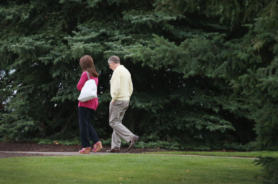 Bill and Melinda Gates attend the Allen & Company Sun Valley Conference in Idaho on July 11, 2015.<span class="copyright">Scott Olson—Getty Images</span>