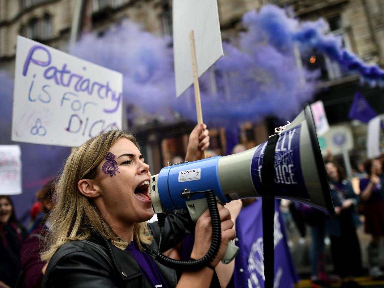 Protesters in Belfast last year demanding equal abortion rights with the rest of the UK: Getty