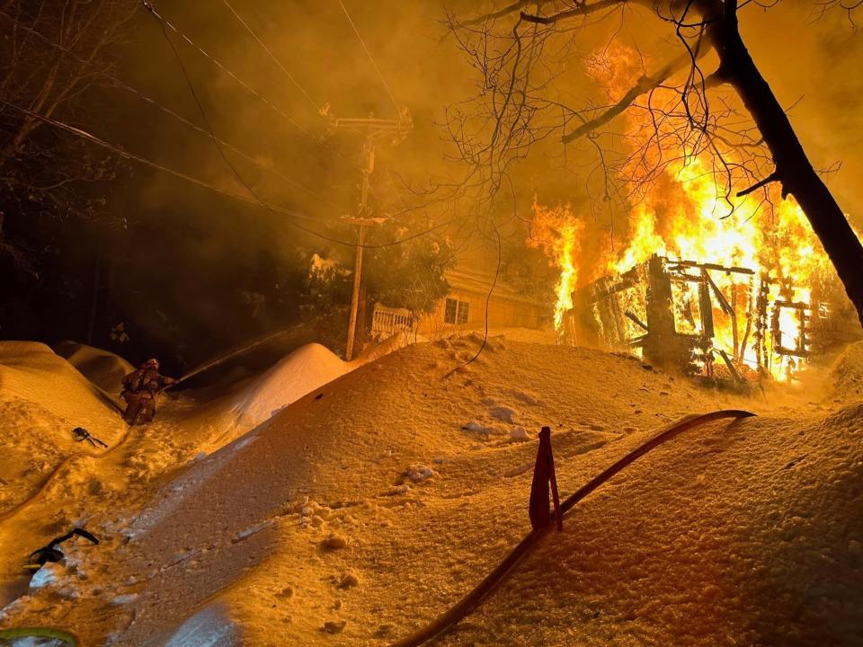 San Bernardino County Fire crews have worked around the clock answering emergencies in the snow covered San Bernardino Mountains. Firefighters responded to seven structure fires in the Lake Arrowhead area in the last five days.