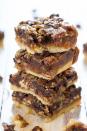 <p>These chewy bars have all the nutty flavors of pecan pie, plus hearty servings of chocolate and salted caramel sauce.</p><p><strong>Get the recipe at <a href="http://www.averiecooks.com/2014/06/salted-caramel-and-chocolate-pecan-pie-bars.html" rel="nofollow noopener" target="_blank" data-ylk="slk:Averie Cooks;elm:context_link;itc:0;sec:content-canvas" class="link ">Averie Cooks</a>.</strong> </p>