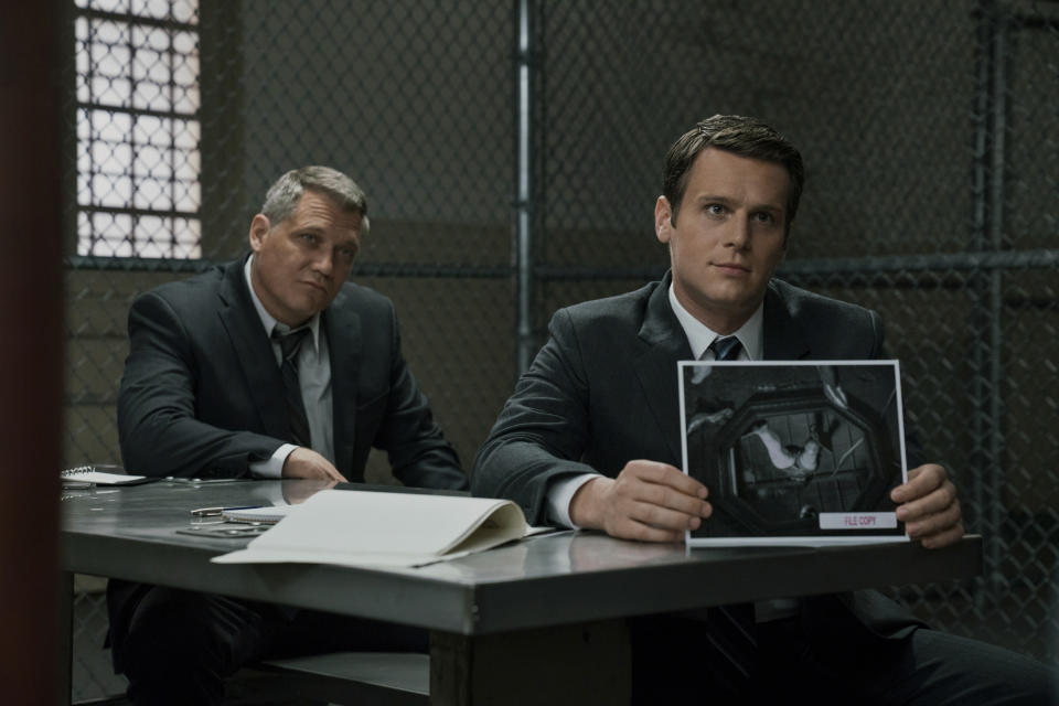 Jonathan Groff, Holt McCallany, Mindhunter. Courtesy of Netflix