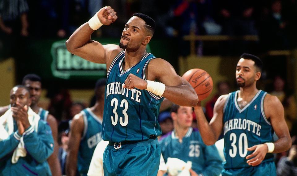 Alonzo Mourning represented hope for the Charlotte Hornets as a rookie. (Lou Capozzola/NBAE via Getty Images)