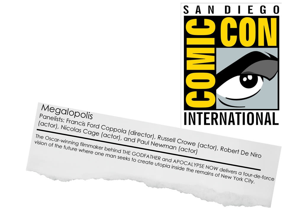 <p>Francis Ford Coppola’s long-gestating, all-star dream project would have made a splash at the 2003 Comic-Con, before its push toward the Academy Awards.</p>