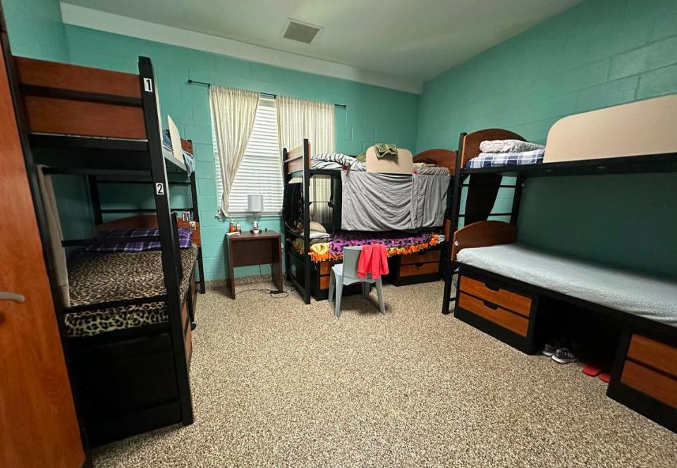 A shelter room for single women at the Salvation Army on March 26, 2024. Gov. Ron DeSantis recently signed into law HB 1365, banning public sleeping and camping.