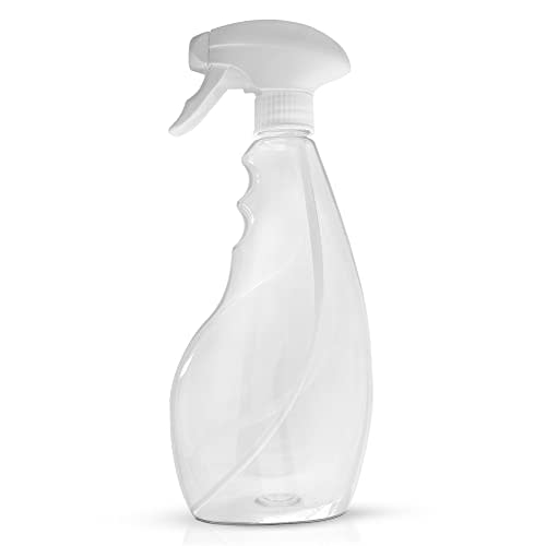 Sprayz Large 500ml Spray Bottles for Cleaning Solutions and Gardening, Plant, Water, Durable Trigger Sprayer, Refillable, Spray Bottle for Hair, All Directions, Clear Plastic Bottle (1-Pack)