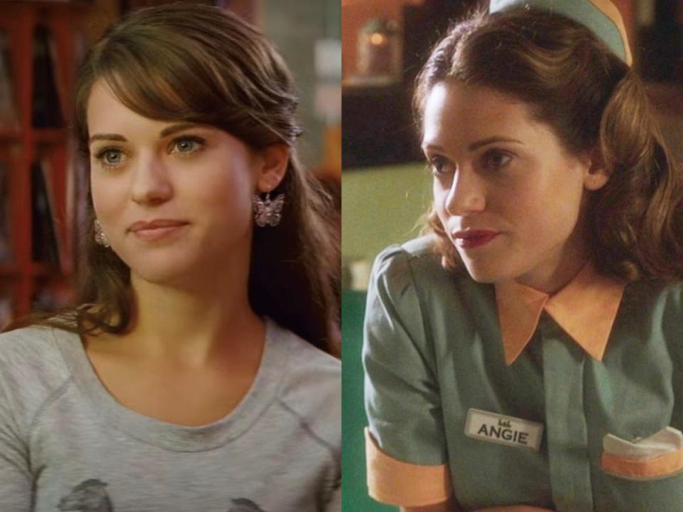 On the left: Lyndsy Fonseca as Katie in "Kick-Ass." On the right: Fonseca on "Agent Carter."