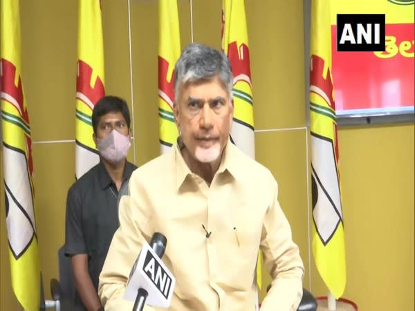 TDP chief N Chandrababu Naidu speaking to ANI in Amaravati on Thursday [Photo/ANI]