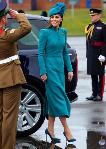 CHRIS JACKSON/POOL/AFP via Getty Images Kate Middleton attends St. Patrick's Day Parade on March 17, 2023