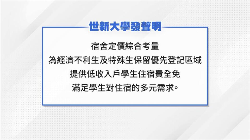 世新大學挑戰宿舍費天花板？　新宿舍單人房一學期要價九萬