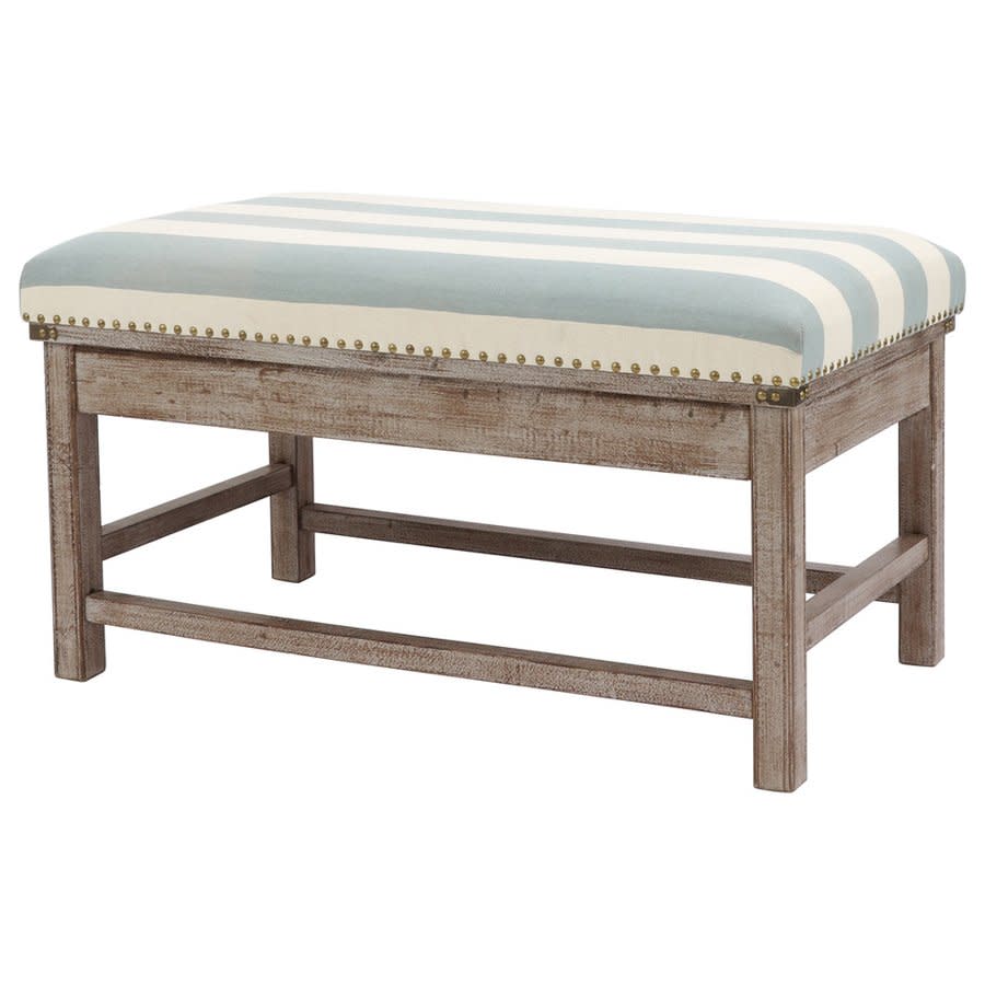 Upholstered Weathered Ottoman