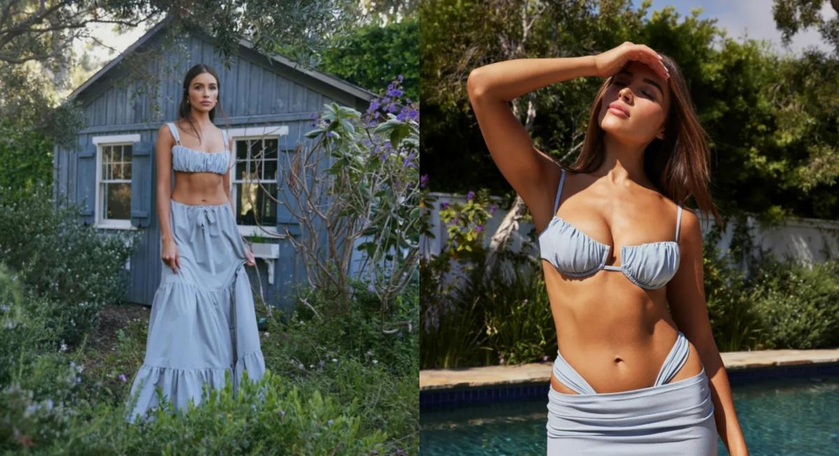 Olivia Mark – Paisley Print Contrast Mesh Tankini Swimsuit Set – Olivia Mark