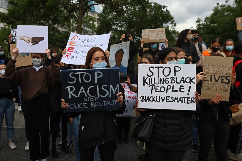 Protest against the death of George Floyd, in Frankfurt