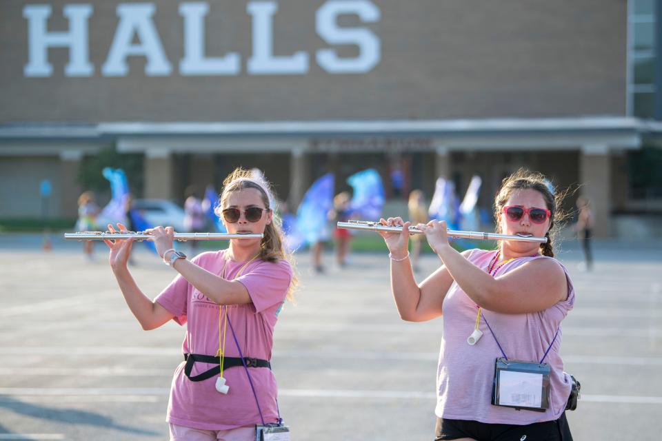 Halls High School band camp on Wednesday, July 26, 2023.