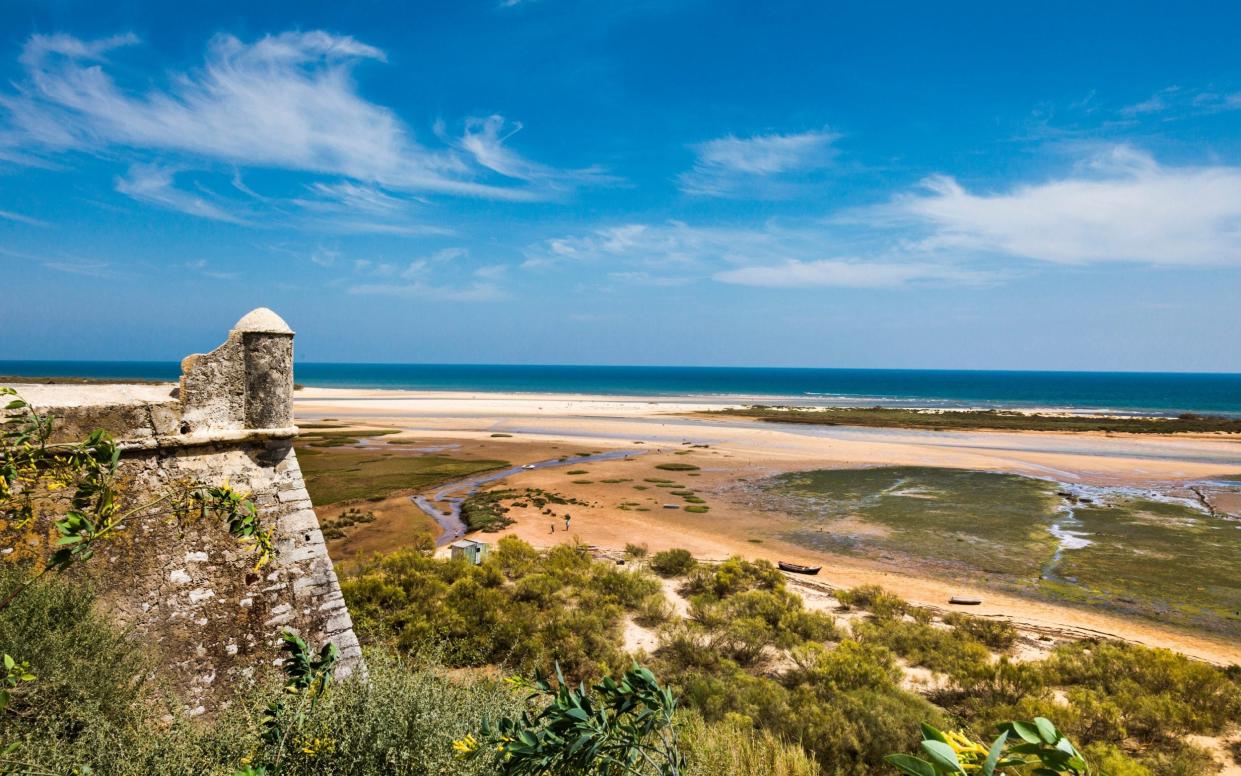 View from castle towards the beach, Cacela Velha