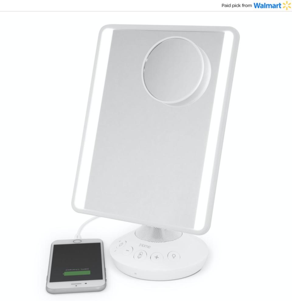 To make sure they trim their beard just right, this mirror has LED lights that'll show everything. It comes with a charging port for a phone and can be connected to Bluetooth, too. <a href="https://www.walmart.com/ip/80-Value-iHome-Mirror-with-Bluetooth-Audio-LED-Lighting-Bonus-10x-Magnification-Siri-Google-Support-USB-Charging-7-x-9/657228786?sourceid=aff_ov_30e09f56-7114-421f-b7b1-356ada377bd4&amp;veh=aff&amp;wmlspartner=aff_ov_30e09f56-7114-421f-b7b1-356ada377bd4&amp;cn=FY21-Holiday-Gifting_st_hw_aff_nap_ov_snl_oth" target="_blank" rel="noopener noreferrer">Find it for $50 at Walmart</a>.