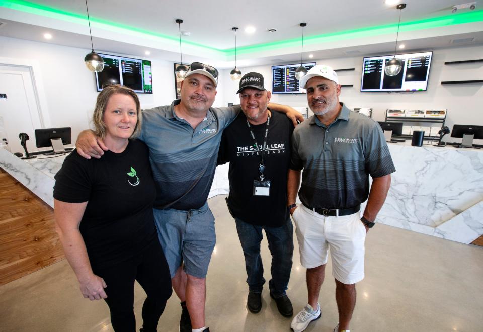 The Social Leaf will open its doors to the public on Friday, July 7th. It will be the first recreational use marijuana dispensary to open in Ocean County. Left to right are Jennifer Forsdahl-Earp C.F.O., John Earp, Founder, Franco Guzzi, C.O.O., Partner, and Thomas Marino, C.E.O., Co-founder. Not pictured is William Hall, C.E.A., Partner.    South Toms River, NJWednesday, July 5, 2023