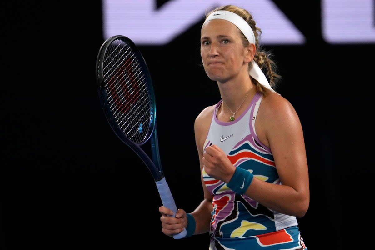 Victoria Azarenka defeated Jessica Pegula in the Australian Open quarter-finals (Ng Han Guan/AP) (AP)