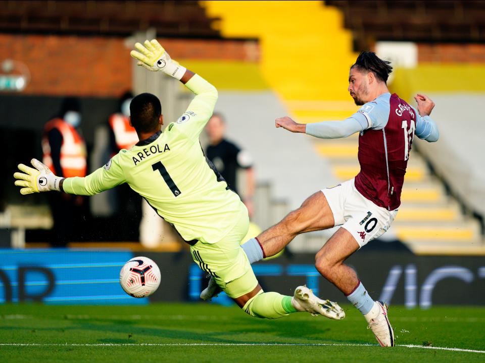 Jack Grealish scores Aston Villa's opener (AP)