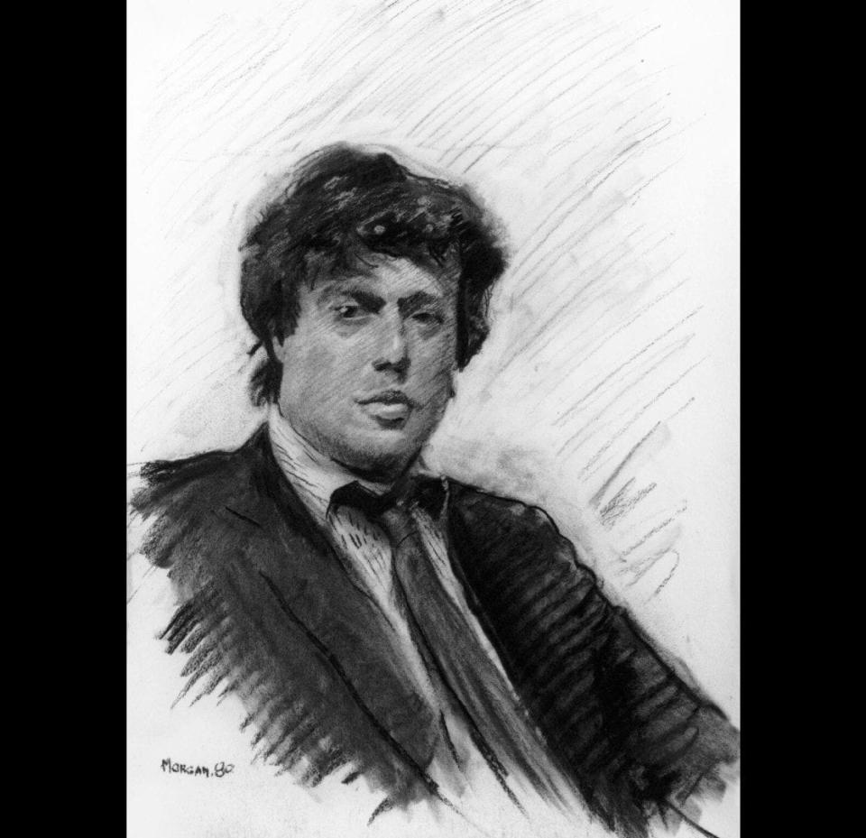 Tom Stoppard, charcoal, 1980 - National Portrait Gallery