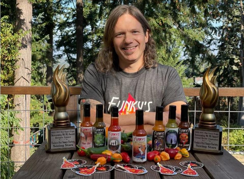 Funky’s Hot Sauce Factory from Bellingham, WA was named as the grand world champion in the New York City Hot Sauce Expo, the first hot sauce company in the Pacific Northwest to win these titles. Funky’s Hot Sauce Factory/Courtesy to The Bellingham Herald
