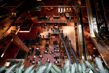 FILE PHOTO: A view of the public atrium inside Trump Tower in New York City, U.S., April 26, 2017. To match Special Report USA-TRUMP/PANAMA REUTERS/Mike Segar/File Photo