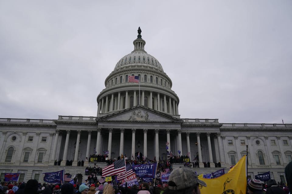 Supporters of Donald Trump at the Capitol on Jan. 6, 2021