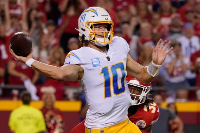 Chiefs hold off Chargers and battered Justin Herbert after Jaylen Watson's  99-yard pick-six