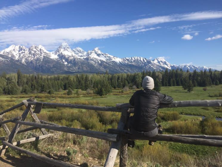 Taking it all in at Grand Teton National Park.