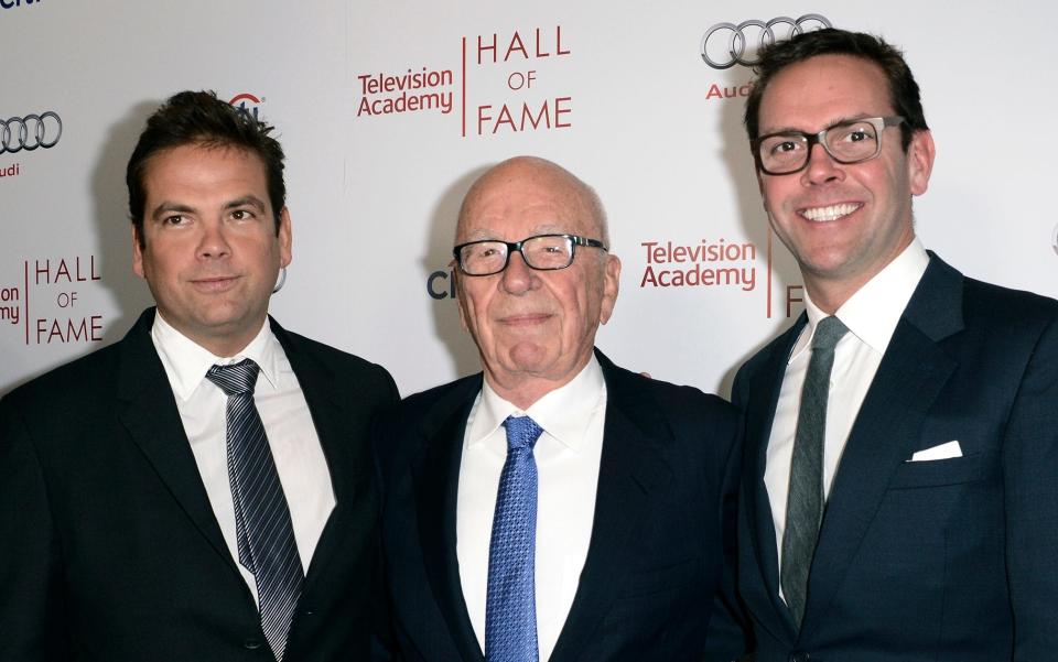 The Murdoch brothers Lachlan (left) and James have run Fox with their father since 2015