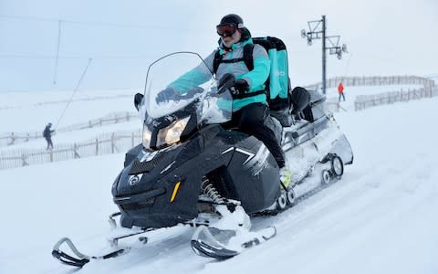 Deliveroo rider Connor Small - Credit: Mark Runnacles/PA Wire