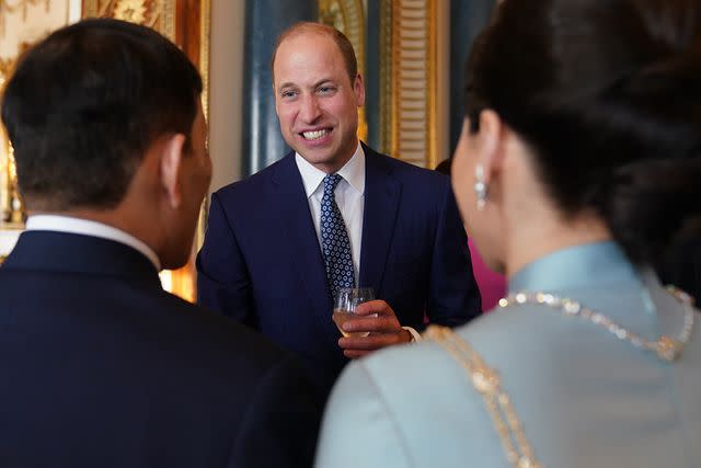 <p>Jacob King - WPA Pool / Getty Images</p> Prince William during a reception at Buckingham Palace for overseas guests attending the coronation of King Charles on May 5, 2023