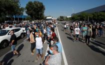 Protest against the closure of the Nissan factory in Barcelona