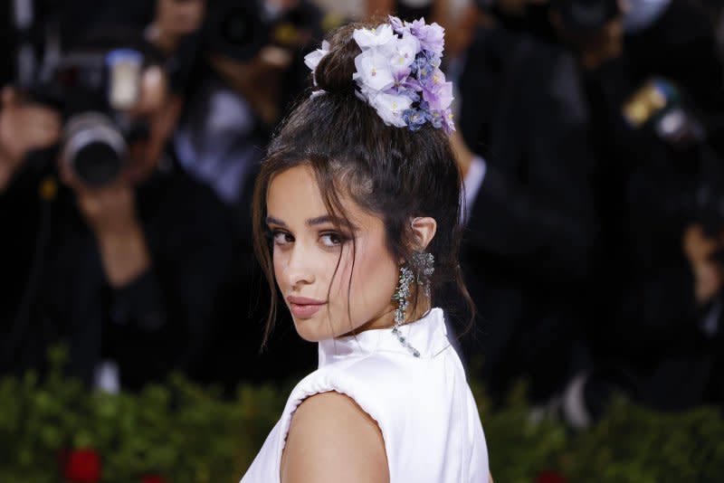 Camila Cabello arrives on the red carpet for The Met Gala at The Metropolitan Museum of Art celebrating the Costume Institute opening of "In America: An Anthology of Fashion" in New York City in 2022. File Photo by John Angelillo/UPI