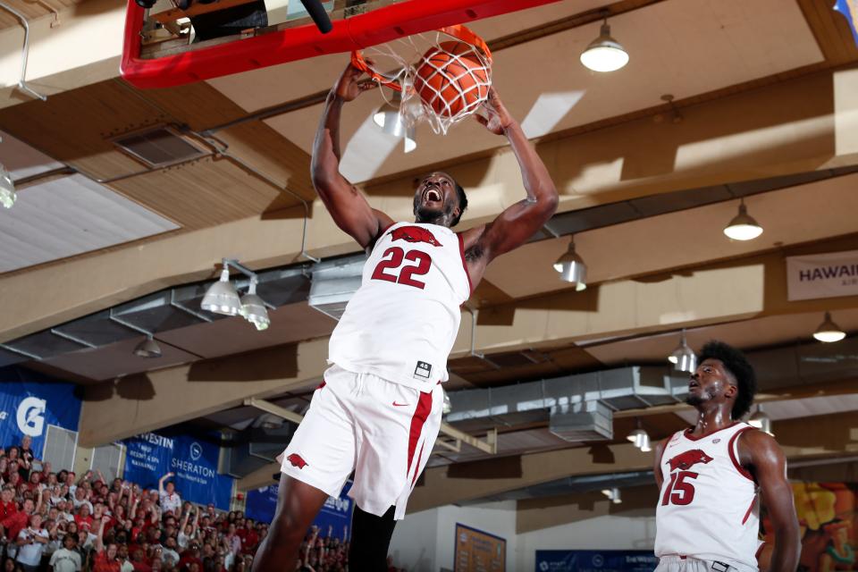 The University of Louisville men's basketball team dropped the opening game of the Maui Invitational on Monday, Nov. 21, 2022,  80-54 to No. 9 Arkansas.