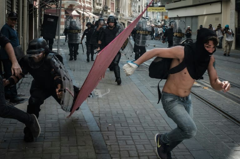 Recession and unemployment have fuelled brutal battles between police and anti-austerity protesters in Rio in weeks leading up to the carnival