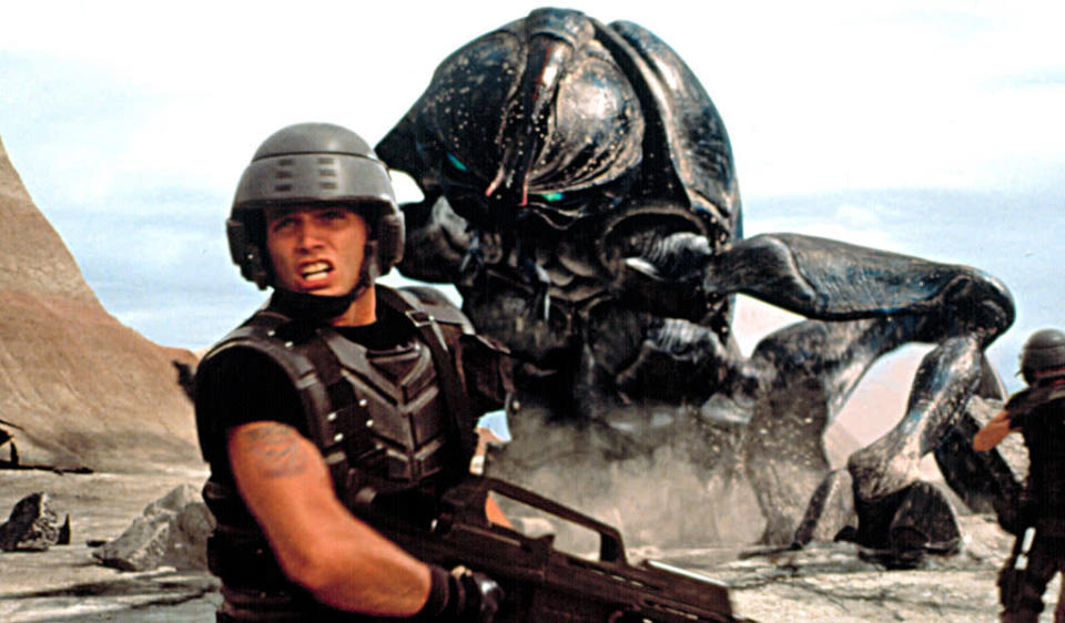 <b>Bugs</b> (aka Arachnids) <br>"<a href="http://movies.yahoo.com/movie/starship-troopers/" data-ylk="slk:Starship Troopers;elm:context_link;itc:0;sec:content-canvas" class="link ">Starship Troopers</a>" (1997)