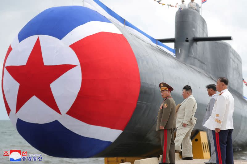 North Korea launches new tactical nuclear attack submarine, according to KCNA