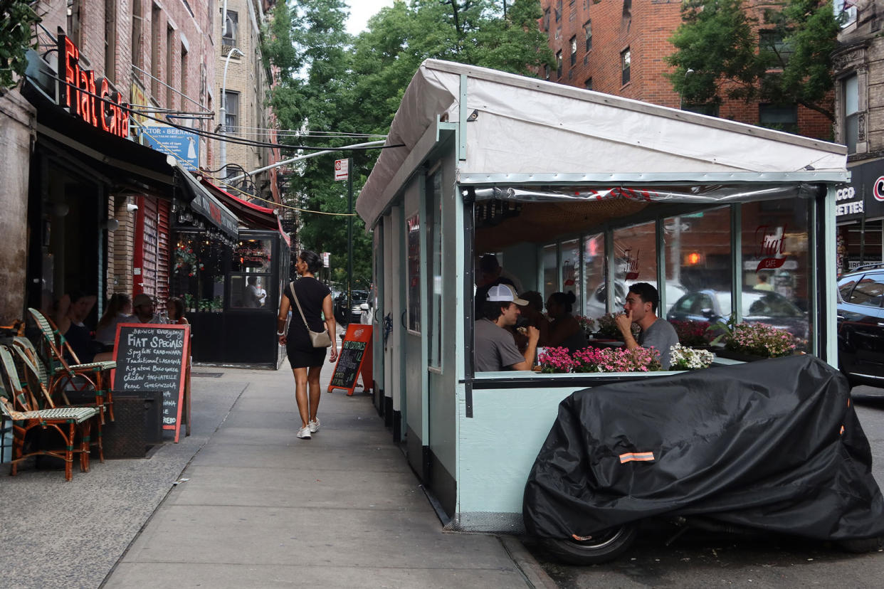 Outdoor Dining Shed in New York City Gary Hershorn/Getty Images