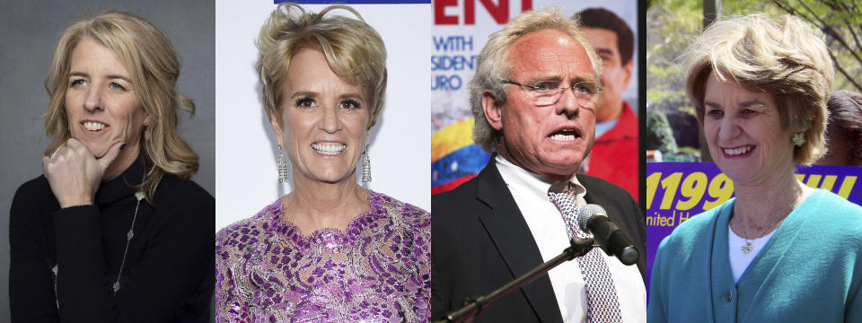 Rory Kennedy, Kerry Kennedy, Joseph P. Kennedy II, and Kathleen Kennedy Townsend, left to right, are shown in these file photos. They said in a joint statement, Oct. 9, 2023: "Bobby [Robert F. Kennedy, Jr.] might share the same name as our father, but he does not share the same values, vision, or judgment ... We denounce his candidacy." (AP Photos. File)