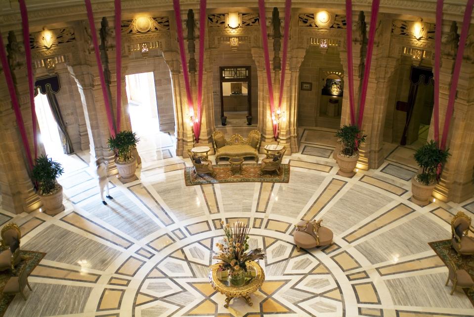 <h1 class="title">Inside the central cupola at Umaid Bhawan palace. With 76</h1><cite class="credit">Getty Images</cite>